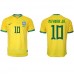 Cheap Brazil Neymar Jr #10 Home Football Shirt World Cup 2022 Short Sleeve
